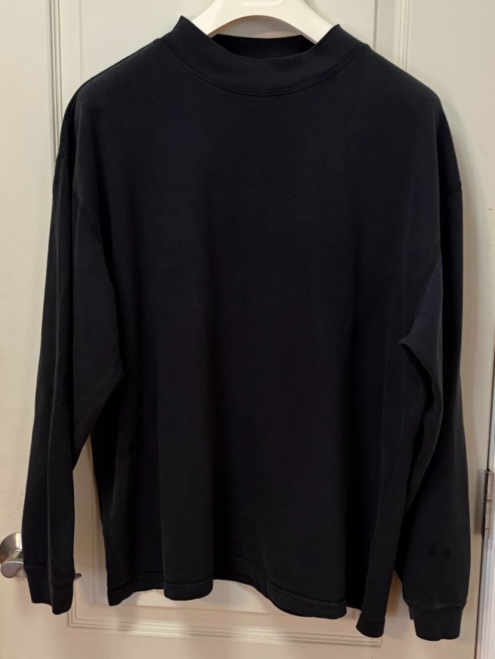 Eddie Bauer Mens XXL 100% Cotton L/S Crew Neck T-Shirt. Black